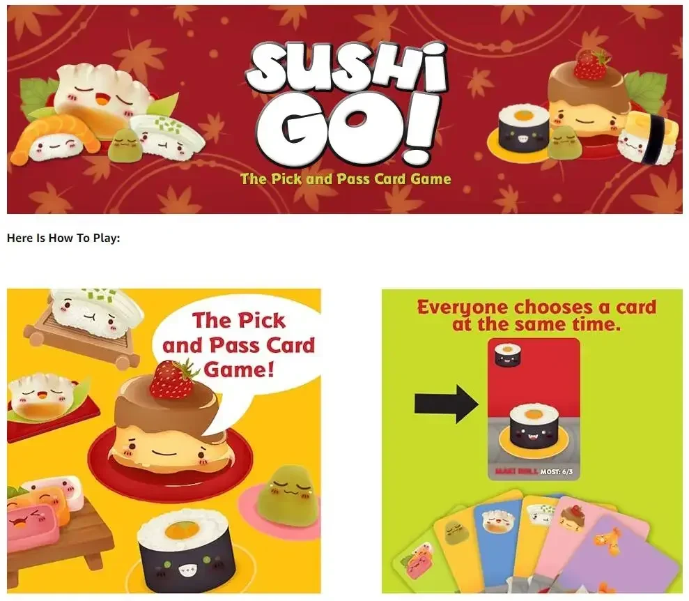 Sushi Go! & Sushi Go Party Car - đánh giá và giá Strategy Board Game